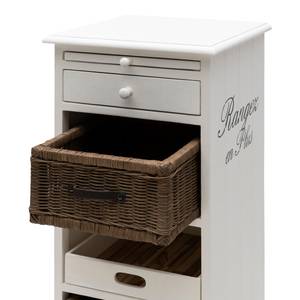 Armoire Rangez en Plus Blanc - Bois massif - 41 x 135 x 40 cm