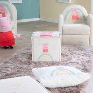 Kinderhocker in Würfelform Peppa Pig Beige - Holzwerkstoff - Textil - 27 x 25 x 27 cm