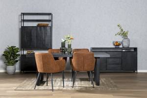 Sideboard Black Omerta Schwarz - Massivholz - 150 x 85 x 40 cm