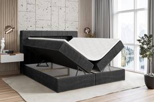 Boxspringbett  - ORGOL 2 Schwarz - Breite: 140 cm - H3