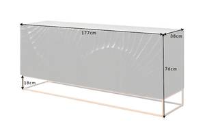 Sideboard SCORPION Schwarz - Massivholz - Holzart/Dekor - 177 x 76 x 38 cm