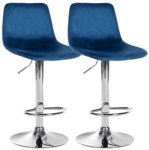 Tabouret de bar Divo Lot de 2 Bleu