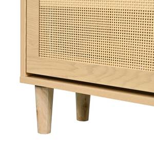 Sideboard Kommode Coeus Ⅲ Braun - Holzwerkstoff - Metall - Massivholz - Holzart/Dekor - 25 x 90 x 100 cm