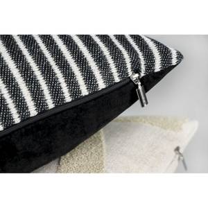 Kissenhülle LINE Schwarz - Textil - 45 x 1 x 45 cm