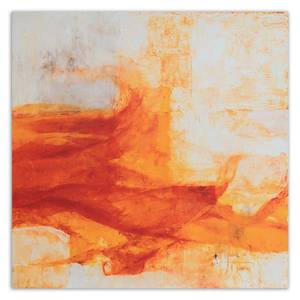 Leinwandbild Orange Abstrakt wie gemalt 60 x 60 cm