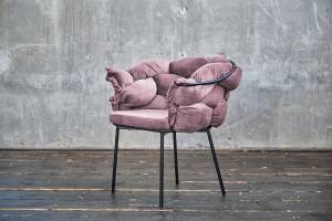 Stuhl MONTY Designstuhl velvet Pink