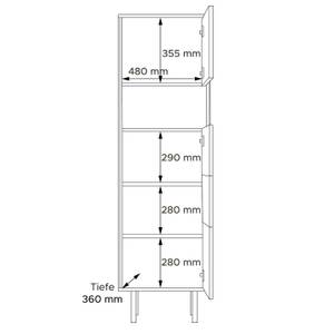 Regale LOFTY Weineinlage Schwarz - Braun - Eiche Dekor