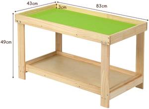 Kinder Spieltisch Bausteintisch Braun - Holzwerkstoff - 43 x 49 x 83 cm