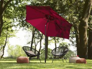 Parasol droit VARESE Rouge bourgogne - Gris - Rouge