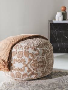 Pouf Elias 2 Beige - Textil - 55 x 30 x 55 cm