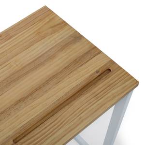 Table pour portable  ECO 70x36x63 BL-EV Blanc - Bois massif - Bois/Imitation - 70 x 63 x 36 cm