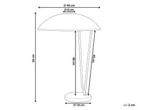 Tischlampen DANTO Schwarz - Gold - Weiß - Metall - 40 x 58 x 40 cm