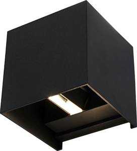 LED Außenleuchte Dubai Grau - Metall - 10 x 10 x 10 cm