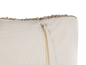 Coussin décoratif ASLANAPA Beige - Blanc - Fibres naturelles - 45 x 12 x 45 cm