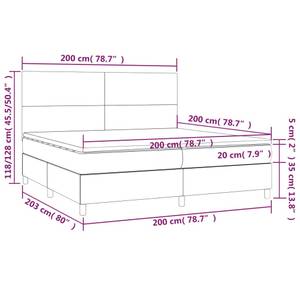 Bettgestell-K-17598 Weiß - Holzwerkstoff - 200 x 118 x 203 cm