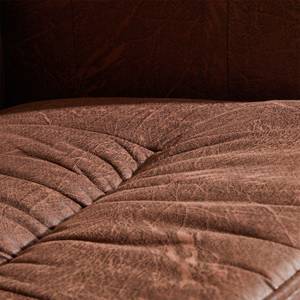 Fauteuil relax avec repose-pieds CHARLY Marron - Textile - 76 x 87 x 61 cm