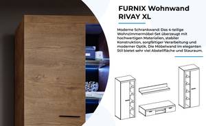 FURNIX Ensemble meubles Rivay XL Chêne foncé - Imitation chêne foncé - Imitation chêne