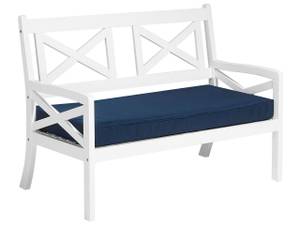 Banc BALTIC Bleu - Blanc - Bois massif - 121 x 90 x 68 cm