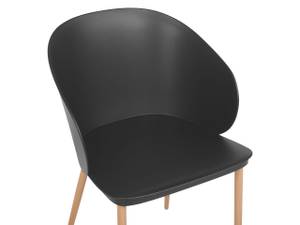 Chaise de salle à manger BLAYKEE Noir - Chêne clair