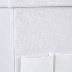 Faltbarer Sitzhocker mit Taschen Leinen Weiß