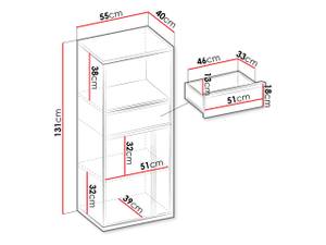 Kommode Imola IM-06 Weiß - Holzwerkstoff - 40 x 131 x 55 cm