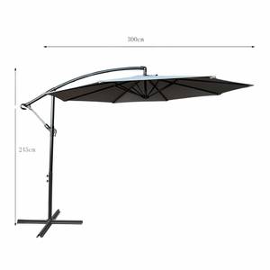 Parasol de jardin ASTER Noir - Gris