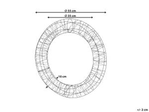 LED Deko KOPPELO Silber - Metall - 55 x 55 x 10 cm