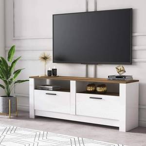 TV-Schrank Grado weiß/braun Weiß - Holzwerkstoff - 146 x 57 x 37 cm