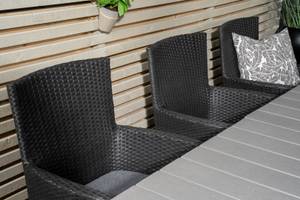 Gartenmöbel-Set Levels Schwarz - Rattan - 100 x 75 x 160 cm