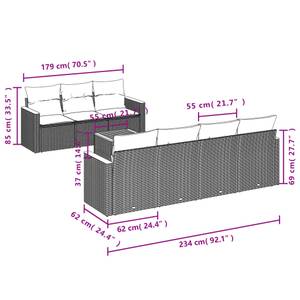 Gartensitzgruppe K3338(8-tlg) Tiefe: 55 cm