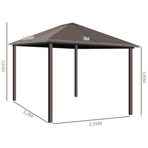 Gartenpavillon 84C-040 Braun - Metall - 11126 x 262 x 300 cm