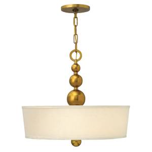 Lampe à suspension ROMINA Beige - Noir - Laiton - Gris - Blanc - Verre - Métal - 47 x 355 x 47 cm