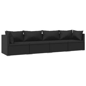 Salon de jardin (lot de 4) 3013629-8 Noir - 70 x 70 cm