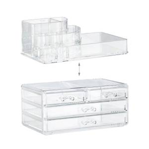 Make Up Organizer mit 4 Schubladen Durchscheinend