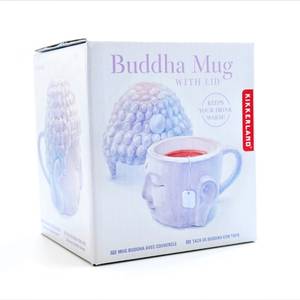 Mug Bouddha avec couvercle Blanc - Porcelaine - 11 x 13 x 12 cm