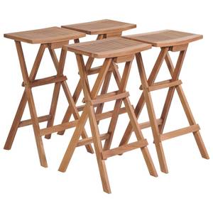 Barhocker 4er Set D6123 Braun - Massivholz - 75 x 40 x 35 cm