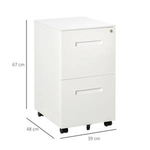 Rollcontainer 924-032WT Weiß - Metall - 48 x 67 x 39 cm