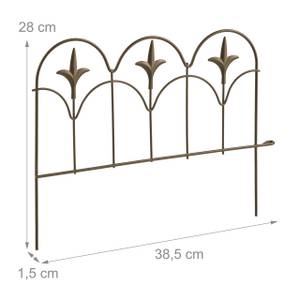 Bordure de jardin en métal 4 éléments Marron - Métal - 39 x 28 x 2 cm