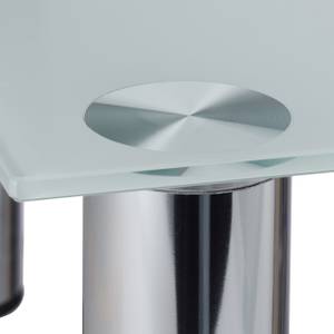 TV-Tisch Glas Silber - Glas - Metall - 100 x 17 x 35 cm
