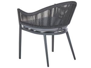 Chaise de jardin MILETO Gris - Métal - 55 x 77 x 46 cm