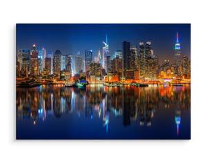 Leinwandbild Manhattan bei Nacht 3D 90 x 60 x 60 cm