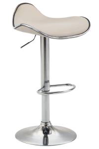 Tabouret de bar Shanghai Blanc crème - Argenté