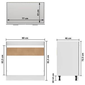 Spülenunterschrank 3016496-2 Grau - Steingrau