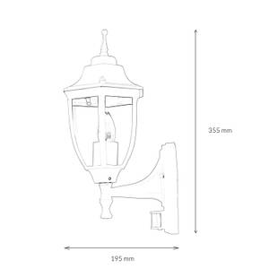 Außen Wandleuchte LYON Weiß - Höhe: 35 cm