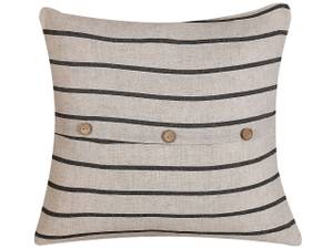 Coussin décoratif CYNARA Beige - Noir - Fibres naturelles - 43 x 6 x 43 cm