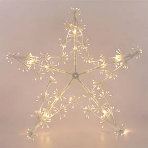 Weihnachtsbeleuchtung in Form von Stern Weiß - Metall - 85 x 10 x 85 cm