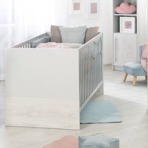 Babybett Maren 2 Grau - Holzwerkstoff - 76 x 80 x 142 cm