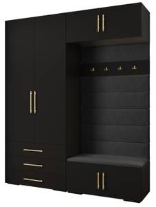 Garderobe Inova 3 Z12 Schwarz - Gold - Gold