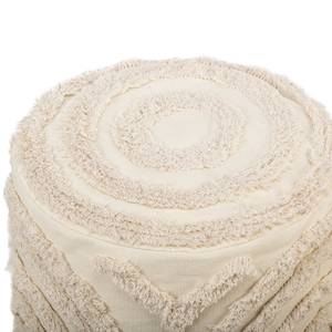 Pouf IZMIR Beige - Textile - 40 x 42 x 40 cm