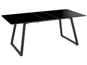 Table de salle à manger TOURAN Noir - Bois manufacturé - 150 x 76 x 90 cm